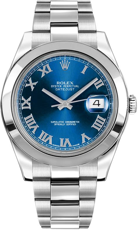 rolex datejust 41 bleu chiffre romain|Montres Rolex Datejust chiffres romains .